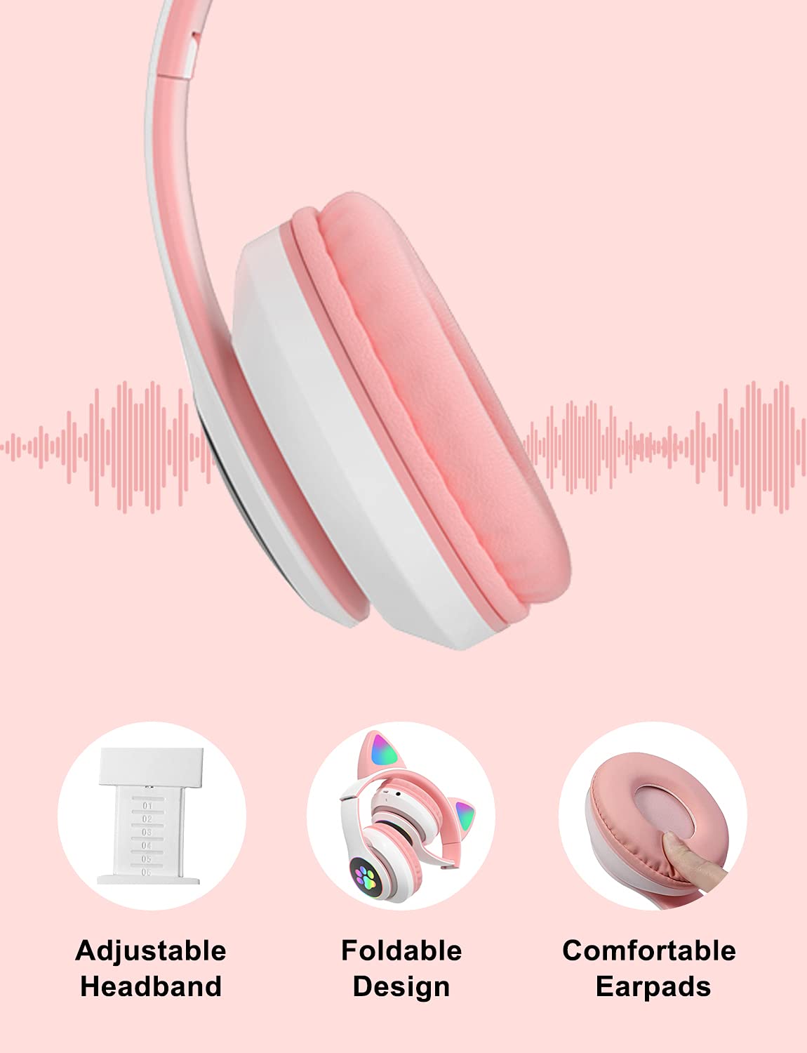 Foto 5 pulgar | Auriculares Inalámbricos Tokani Cat Ear con Micrófono Bluetooth 5 - Venta Internacional