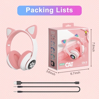 Foto 7 | Auriculares Inalámbricos Tokani Cat Ear con Micrófono Bluetooth 5 - Venta Internacional