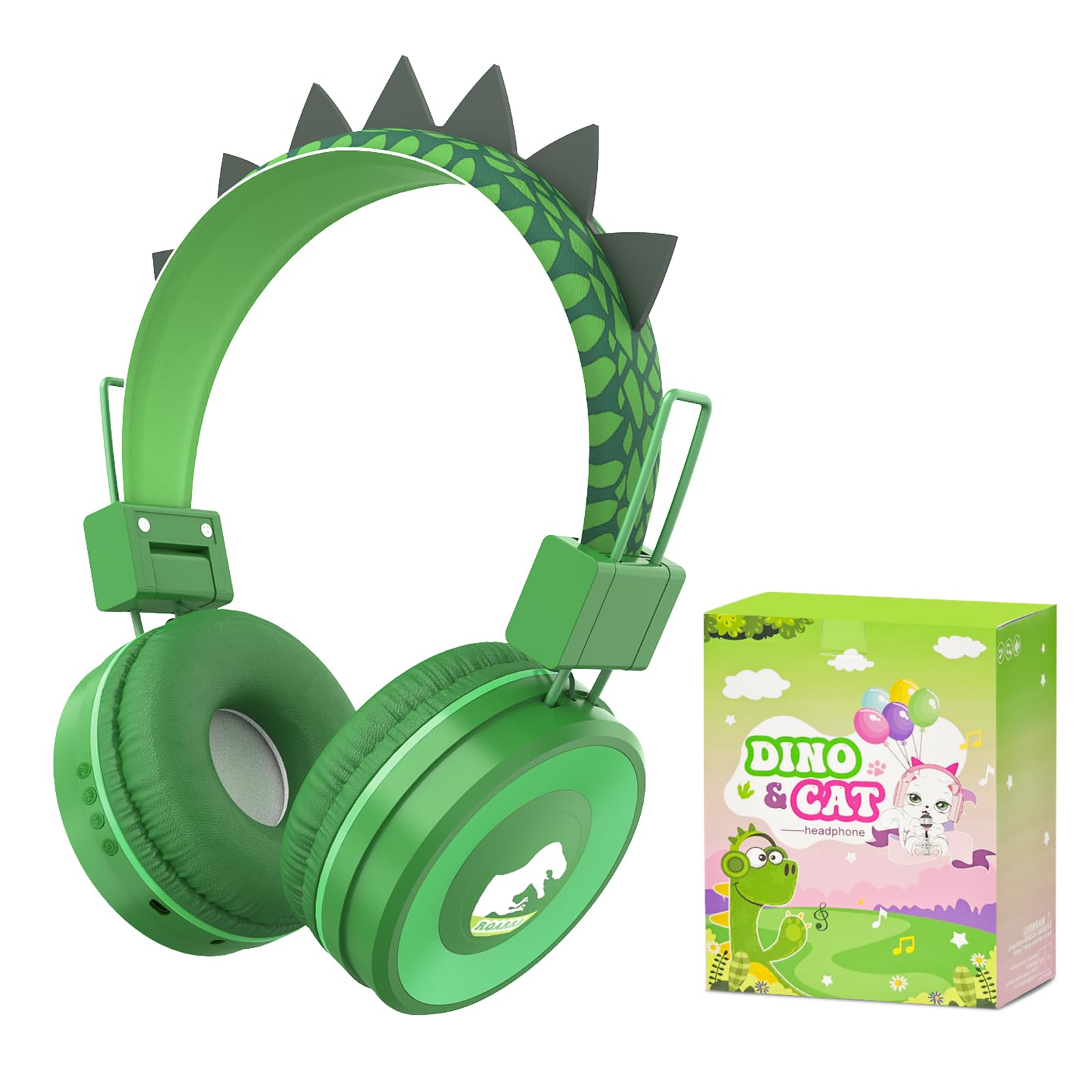 Foto 1 | Auriculares Qearfun Dino con Micrófono y Conector para Niños - Venta Internacional