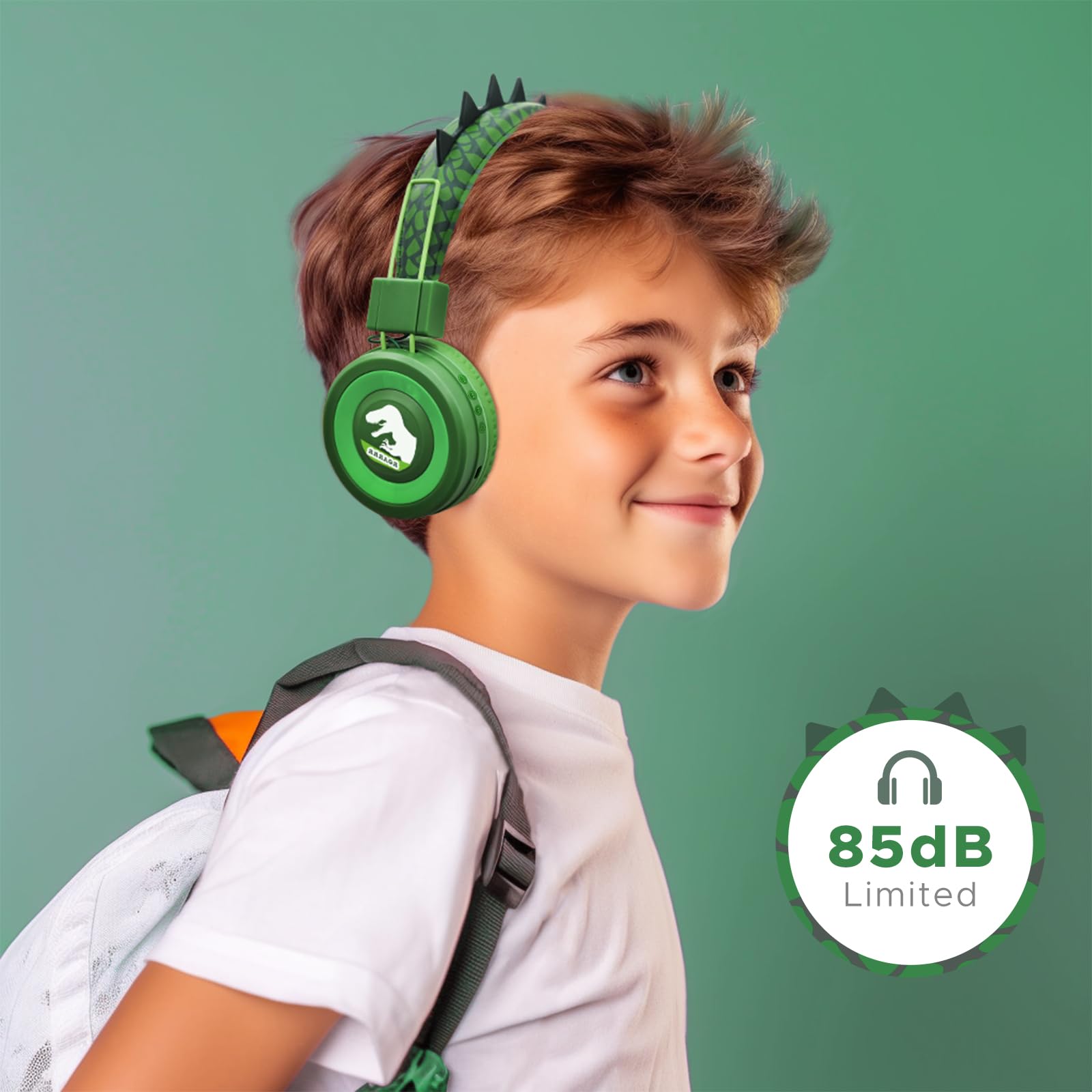 Foto 2 | Auriculares Qearfun Dino con Micrófono y Conector para Niños - Venta Internacional