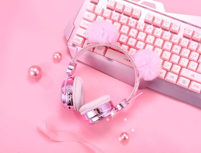 Foto 5 | Auriculares Bluetooth Koraba Inalámbricos con Luz Led Rosa - Venta Internacional