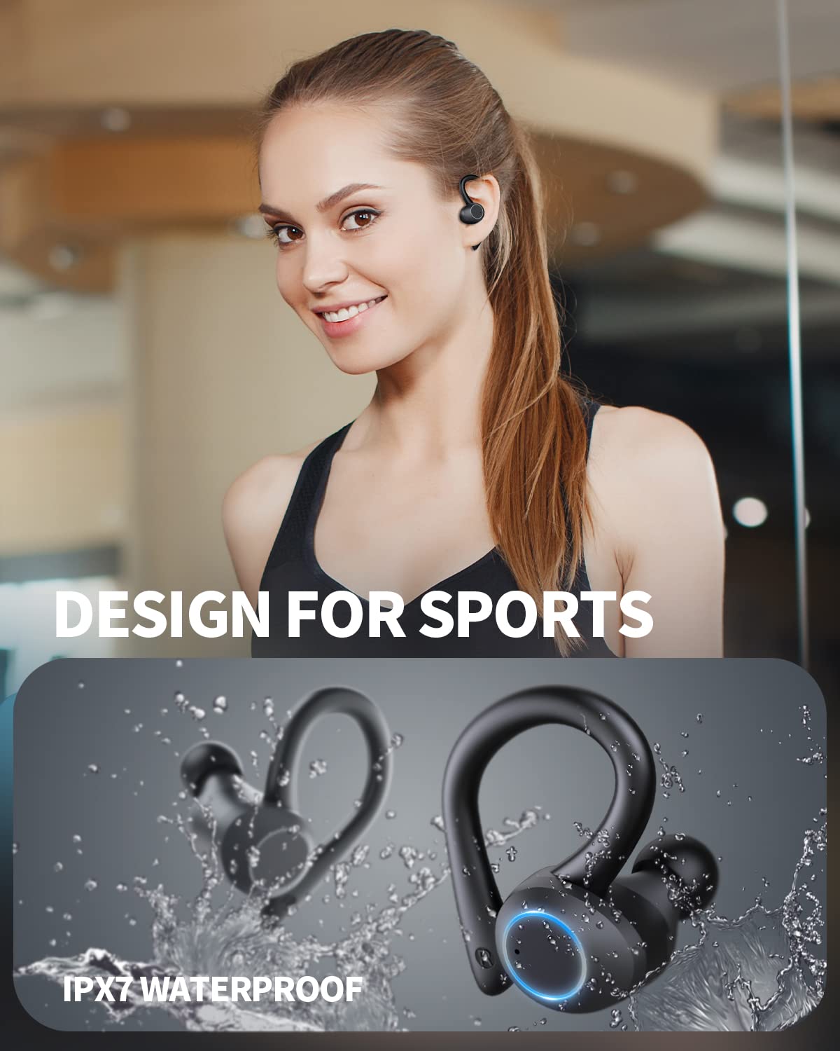 Foto 7 pulgar | Auriculares Inalámbricos EUQQ Bluetooth 5.3 50 Horas Playtime Sports - Venta Internacional