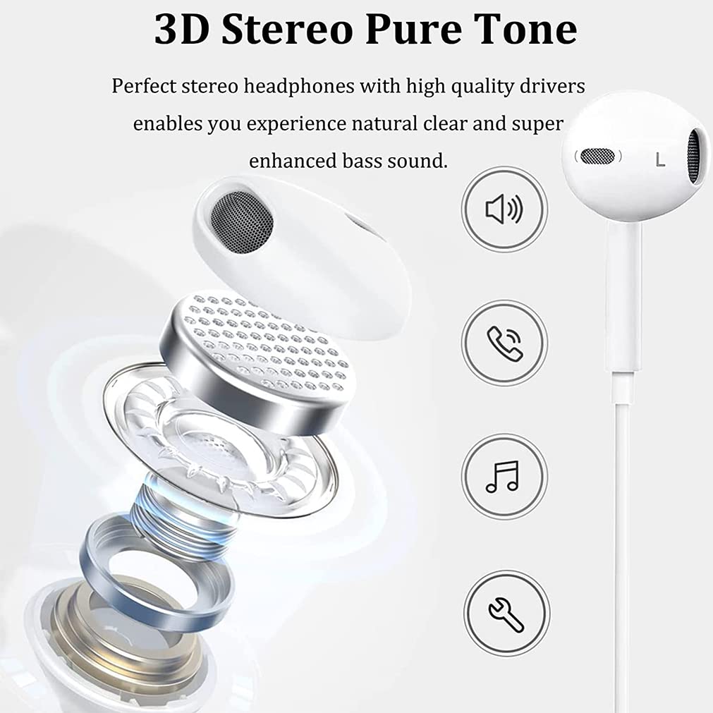 Foto 4 pulgar | Auriculares Skycable Lightning para iPhone 14 Blancos - Venta Internacional