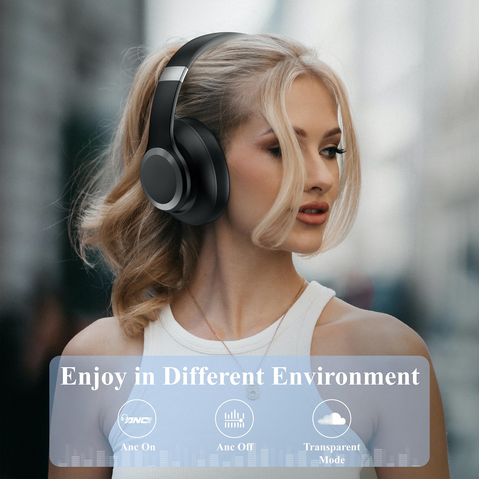 Foto 4 | Auriculares Falebare Hybrid con Cancelación de Ruido de 100 Horas de Reproducción - Venta Internacional