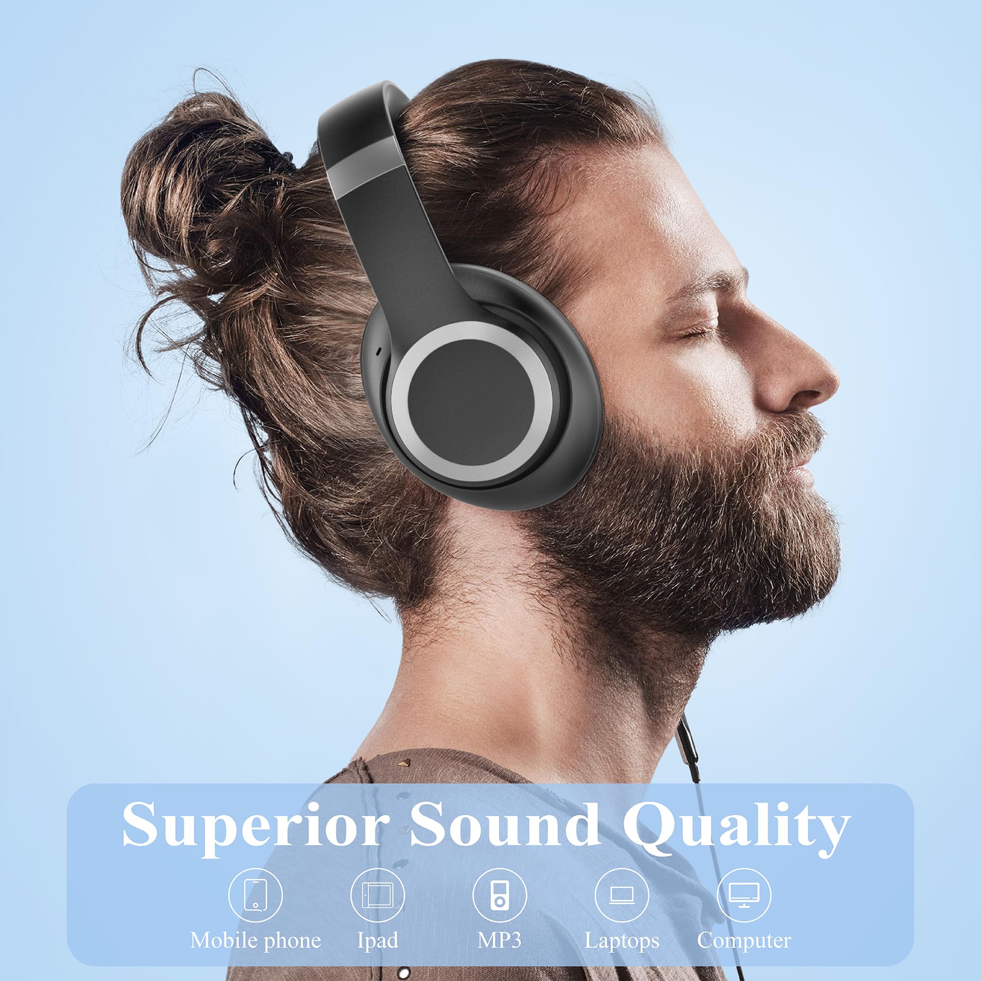 Foto 6 | Auriculares Falebare Hybrid con Cancelación de Ruido de 100 Horas de Reproducción - Venta Internacional