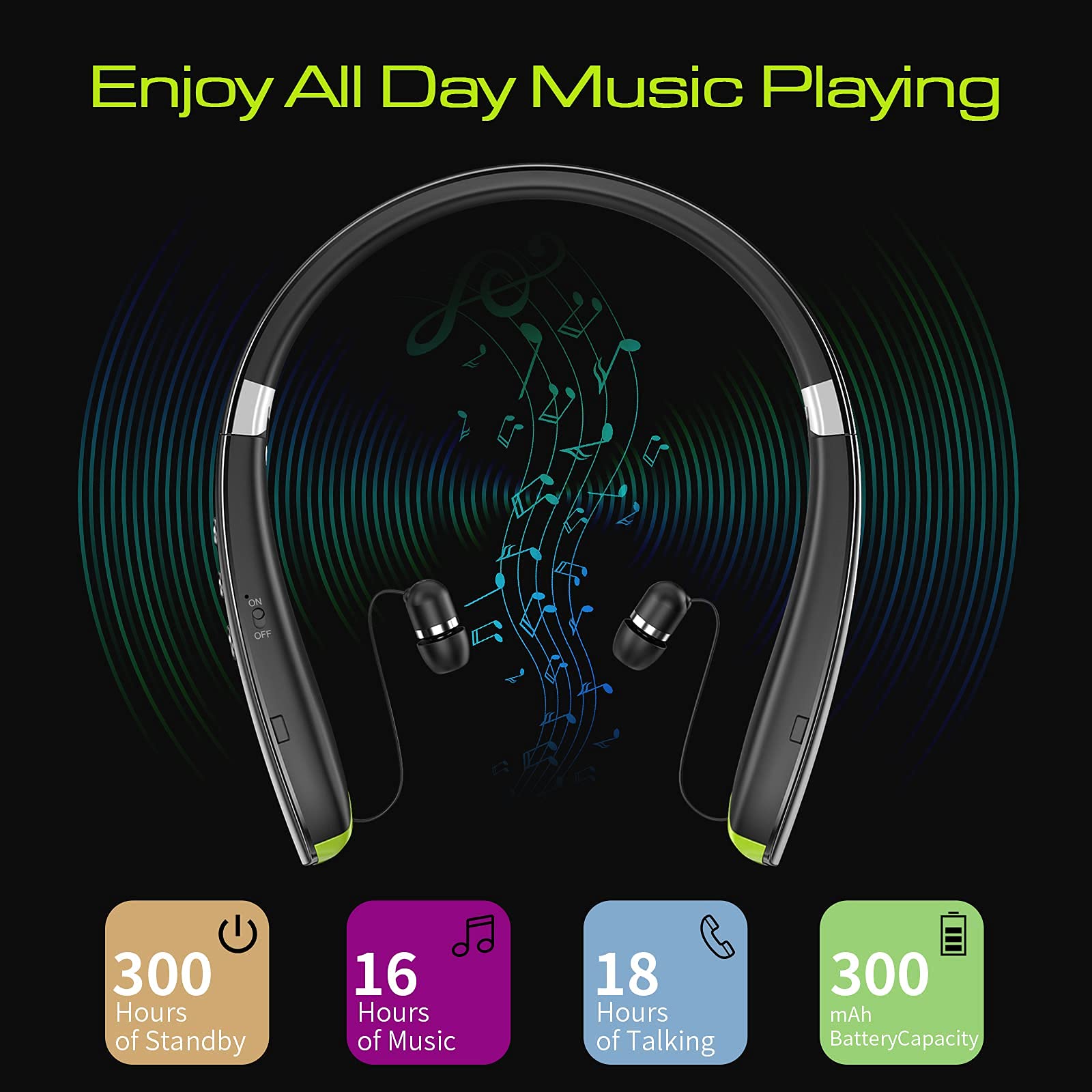 Foto 4 pulgar | Auriculares Bluetooth Galirity 2023 con Banda para El Cuello Mejorada y Micrófono - Venta Internacional