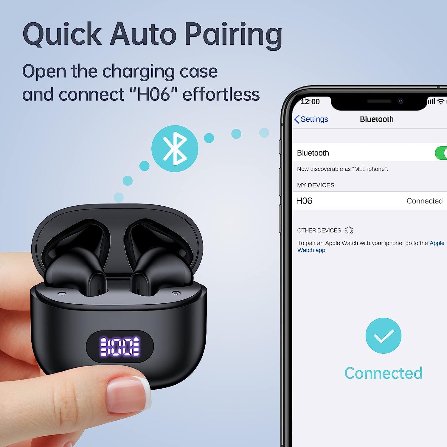 Foto 2 | Auriculares Inalámbricos Kesieme H06 Bluetooth 40 Horas de Reproducción Ipx7 B - Venta Internacional