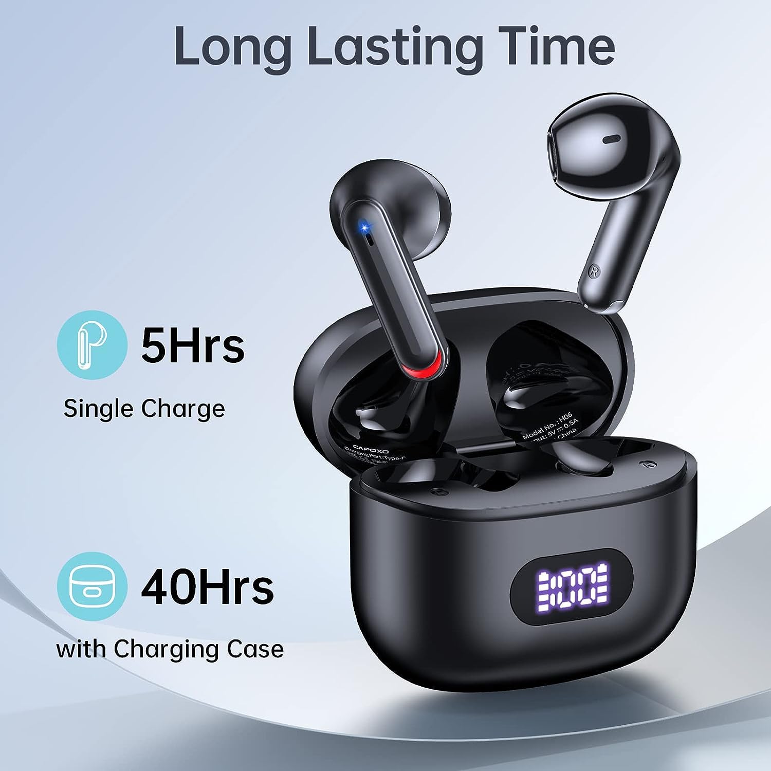 Foto 4 pulgar | Auriculares Inalámbricos Kesieme H06 Bluetooth 40 Horas de Reproducción Ipx7 B - Venta Internacional