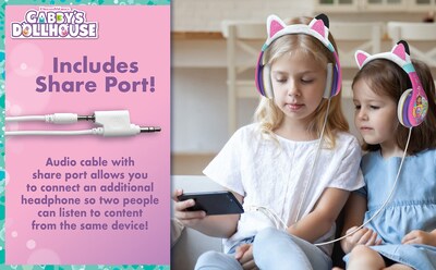 Foto 6 | Auriculares Ekids Gabbys Dollhouse para Niños Con Cable Y Share Po - Venta Internacional