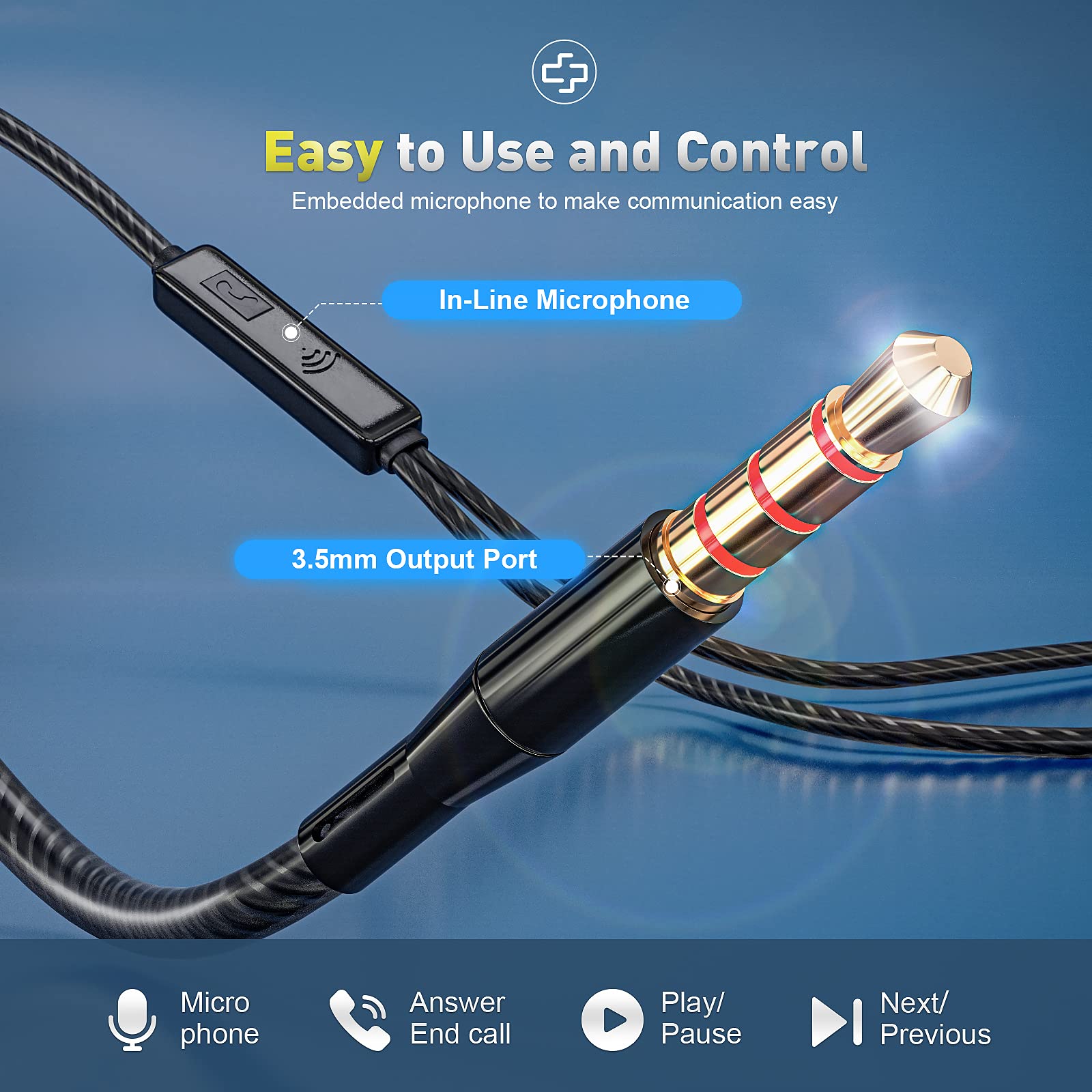 Foto 5 pulgar | Paquete de 5 Auriculares Rayleigh Wired con Micrófono y Diseño Ergonómico