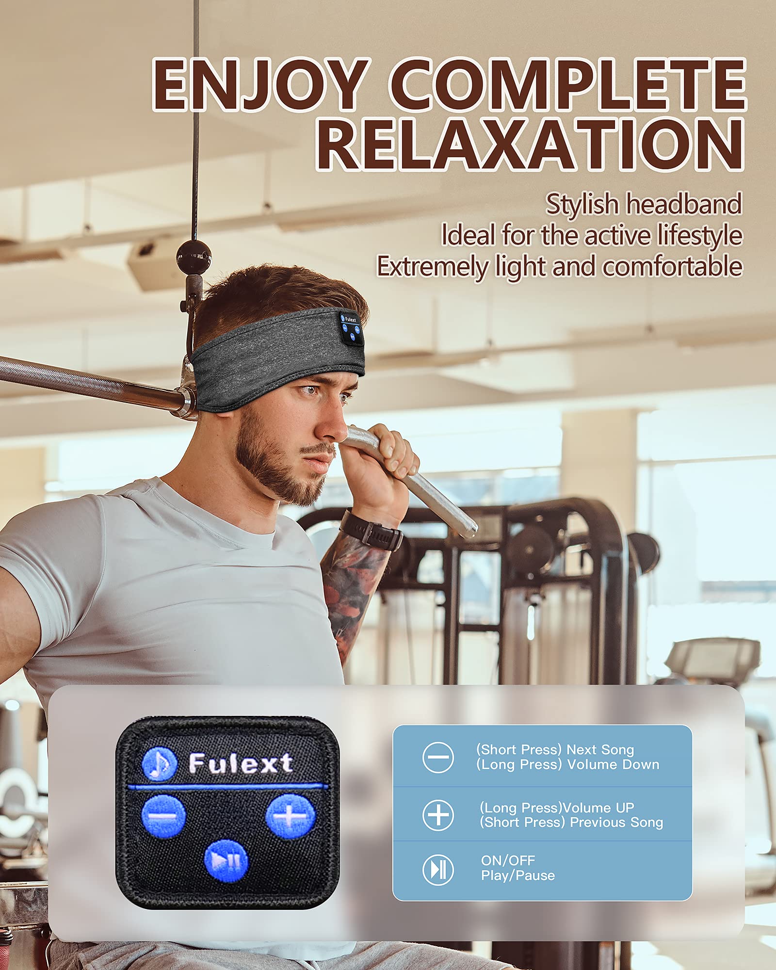 Foto 4 pulgar | Auriculares para Dormir Con Diadema Bluetooth Perytong Color Gris Oscuro - Venta Internacional