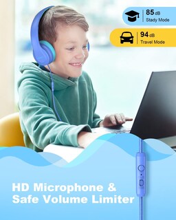 Foto 2 | Auriculares Nivava K15 Plegables con Cable y Micrófono para Niños - Venta Internacional