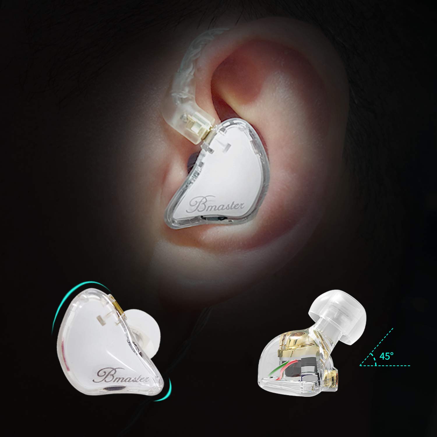 Foto 3 pulgar | Auriculares con Monitor Intraural Basn Bmaster Triple Drivers color Blanco - Venta Internacional