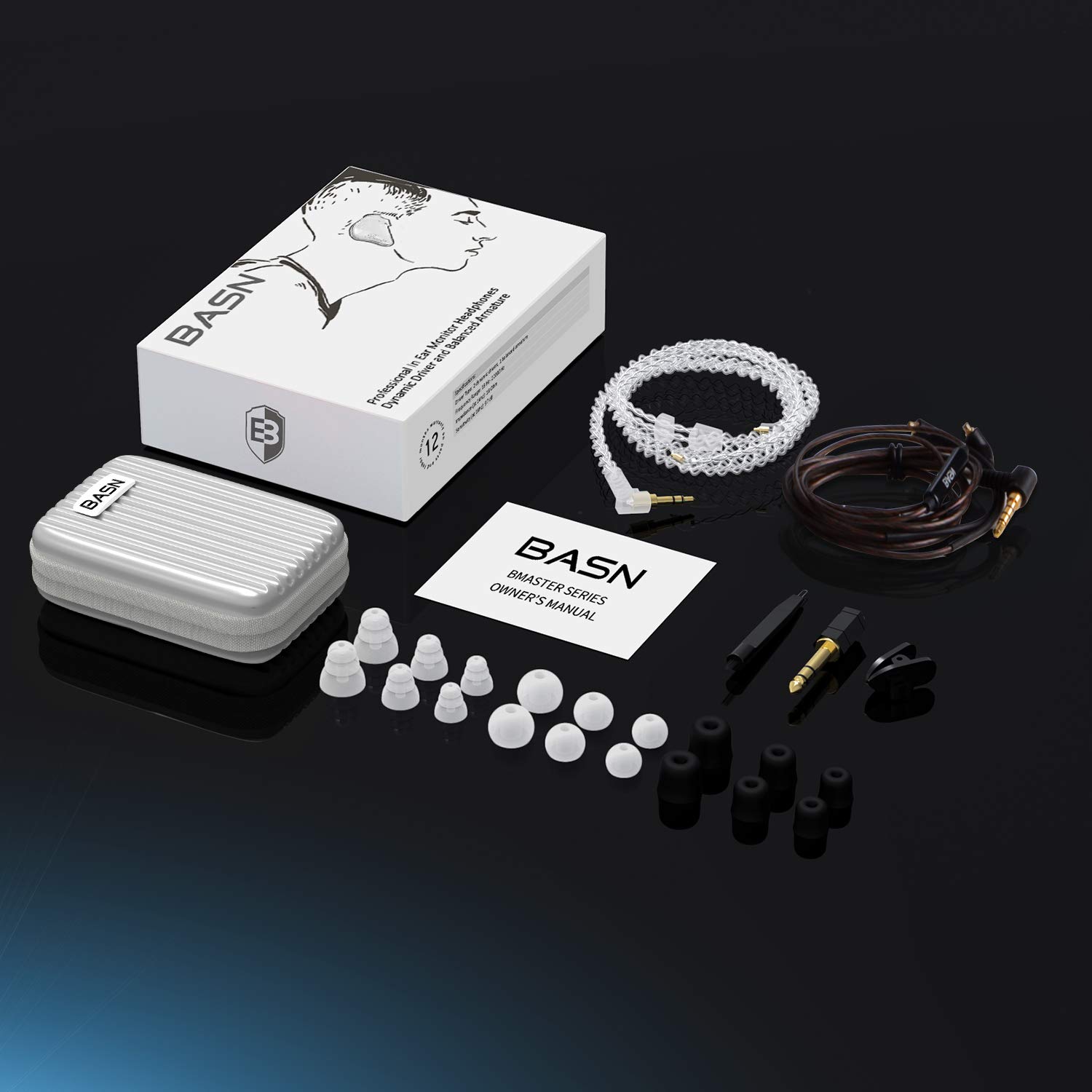Foto 7 pulgar | Auriculares con Monitor Intraural Basn Bmaster Triple Drivers color Blanco - Venta Internacional