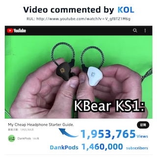 Foto 2 | Auriculares Kbear Kbear Ks1 Super Bass Con Cable Crystal Clear S - Venta Internacional.