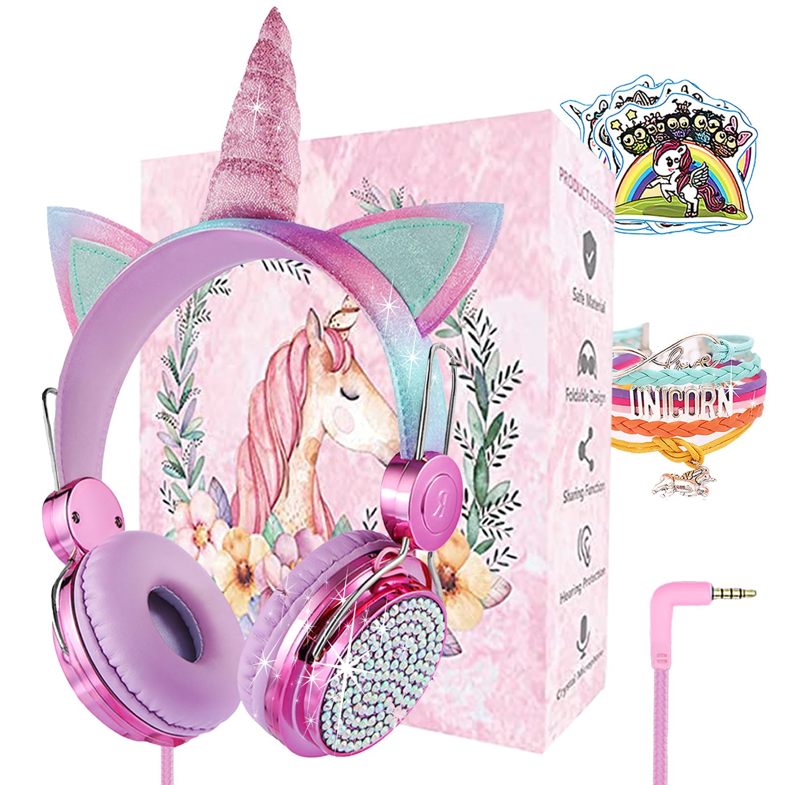 Auriculares Lalacosy Kids con Cable y Micrófono para Niñas  - Venta Internacional