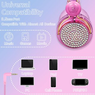 Foto 6 | Auriculares Lalacosy Kids con Cable y Micrófono para Niñas - Venta Internacional