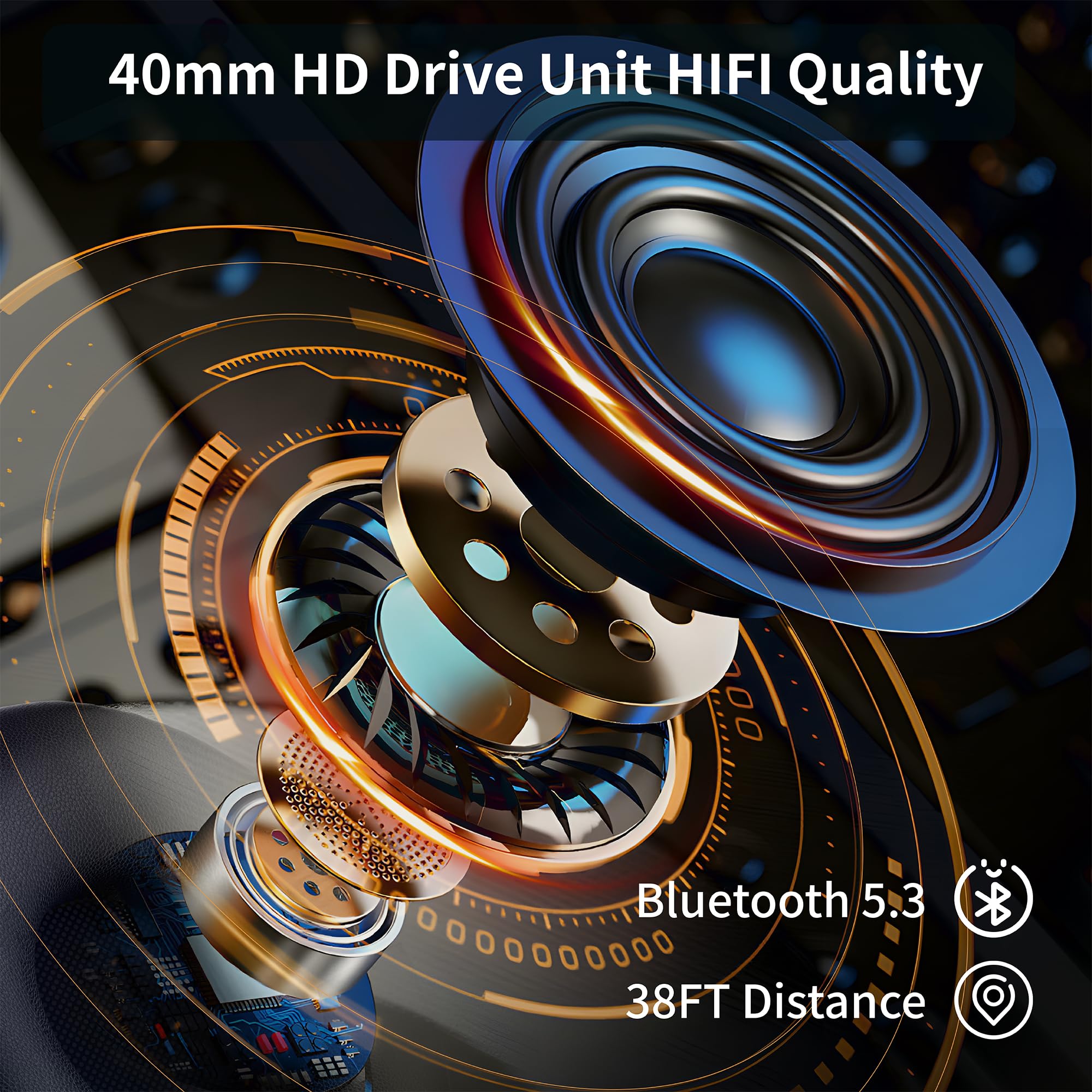 Foto 5 | Auriculares Bluetooth Falebare Over Ear 120h Playtime - Venta Internacional