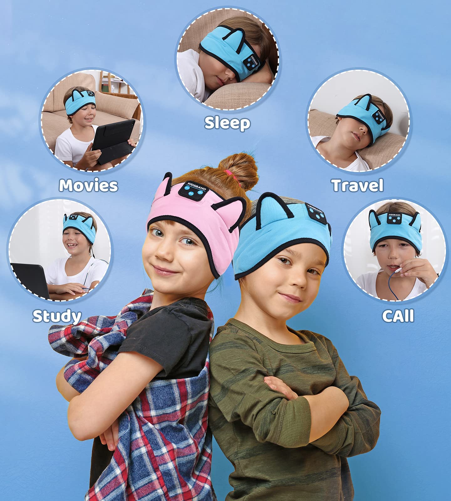 Foto 5 pulgar | Auriculares Kidsband Para Niños Con Diadema Bluetooth Ajustable - Venta Internacional.