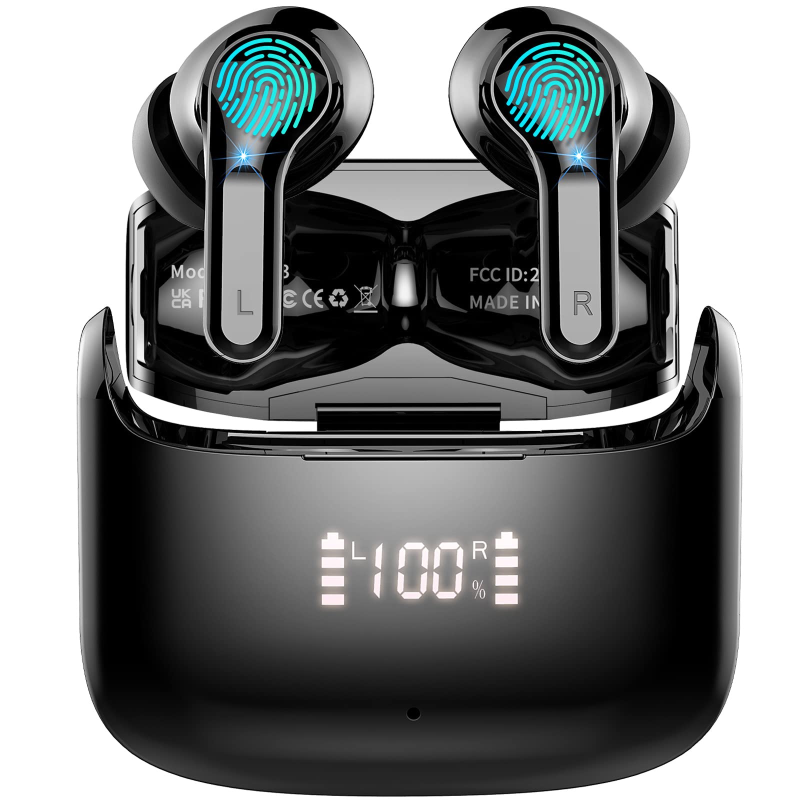 Foto 2 pulgar | Audífonos True Wireless Ordtop Negros con Bluetooth-Venta Internacional