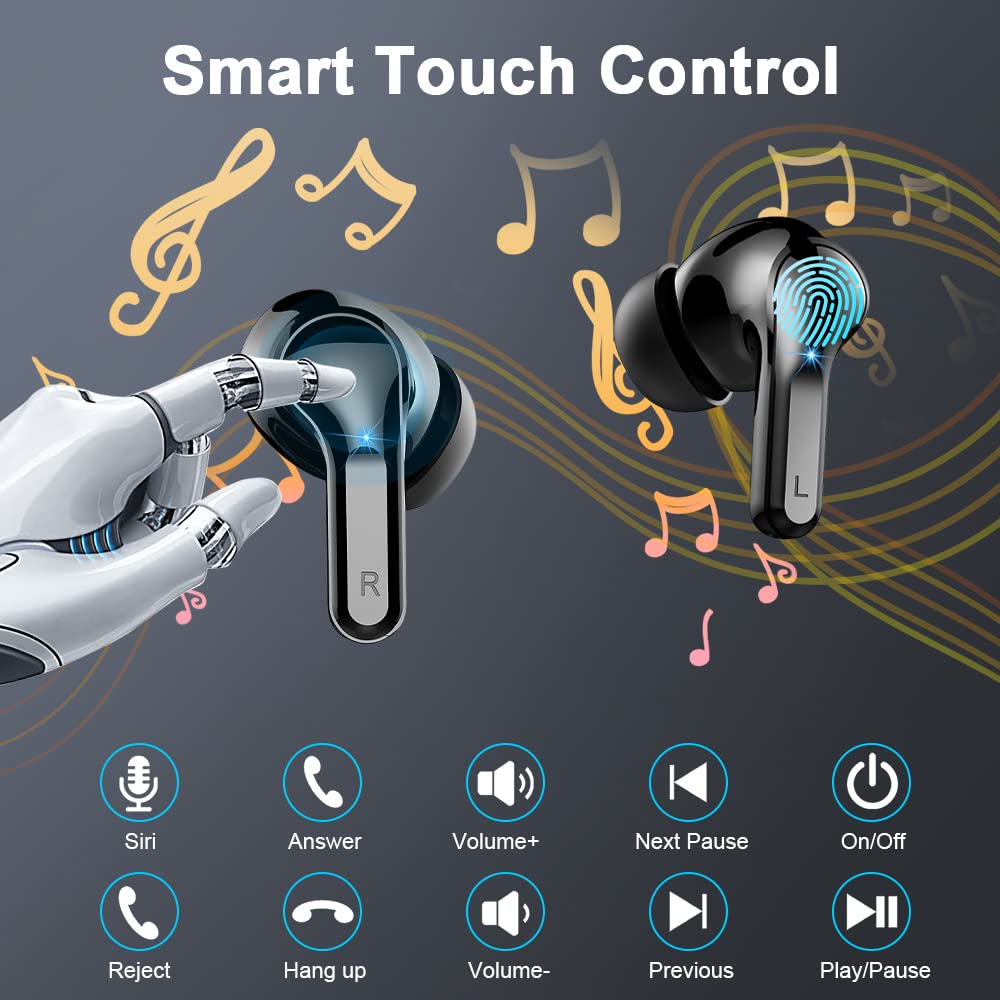 Foto 8 pulgar | Audífonos True Wireless Ordtop Negros con Bluetooth-Venta Internacional