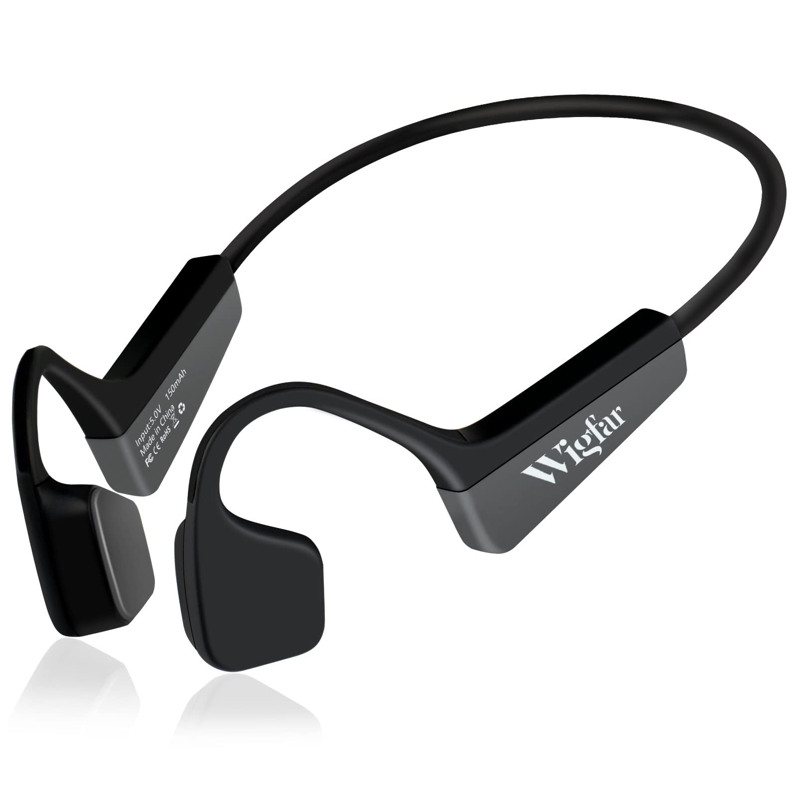 Audífonos Deportivos Wigfar Negros con Bluetooth-Venta Internacional