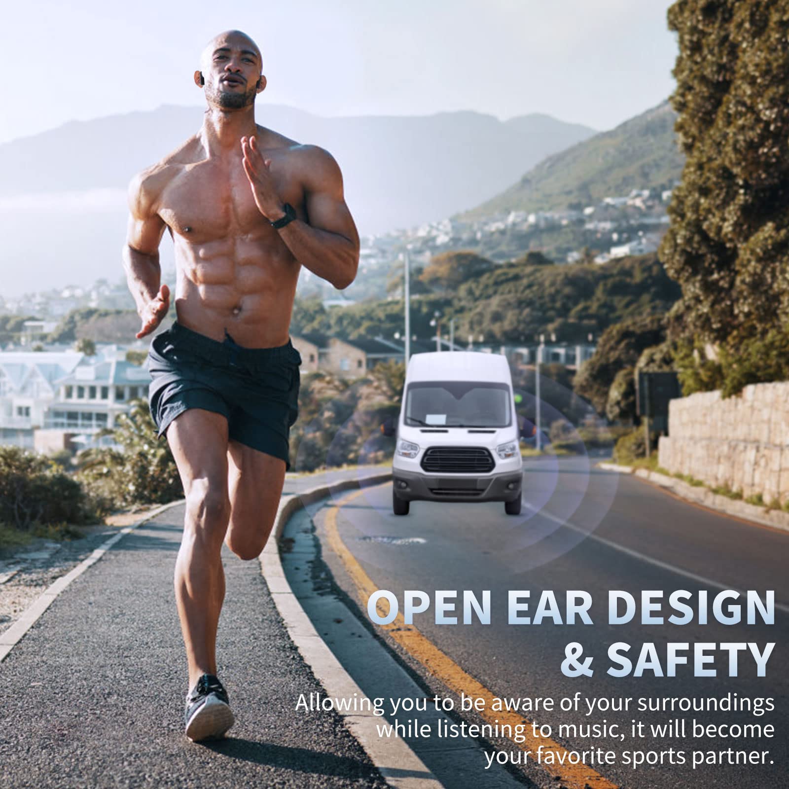 Foto 4 pulgar | Audífonos Deportivos Wigfar Negros con Bluetooth-Venta Internacional