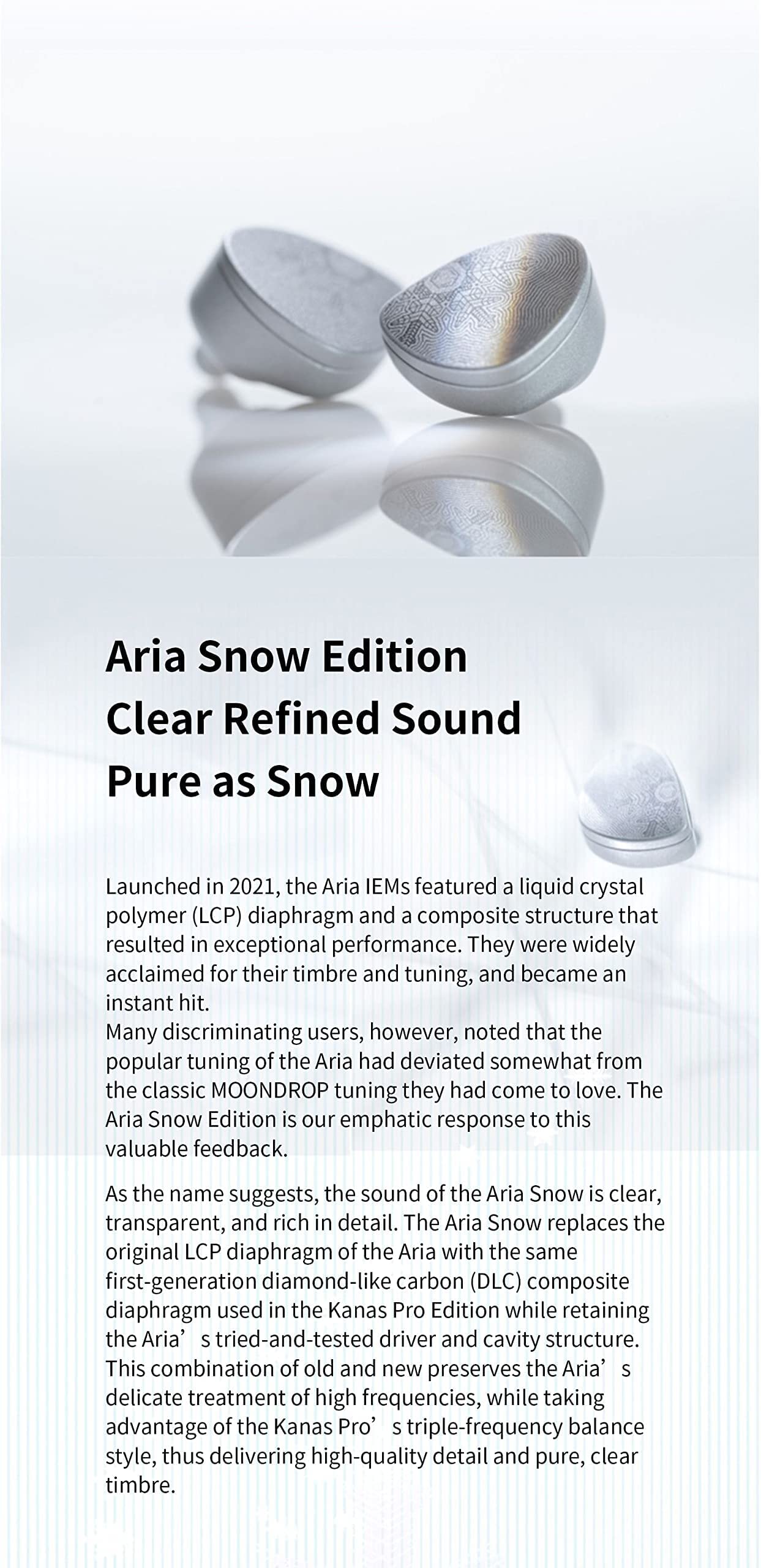 Foto 4 | Auriculares con Cable Moondrop Aria Snow Edition - Venta Internacional