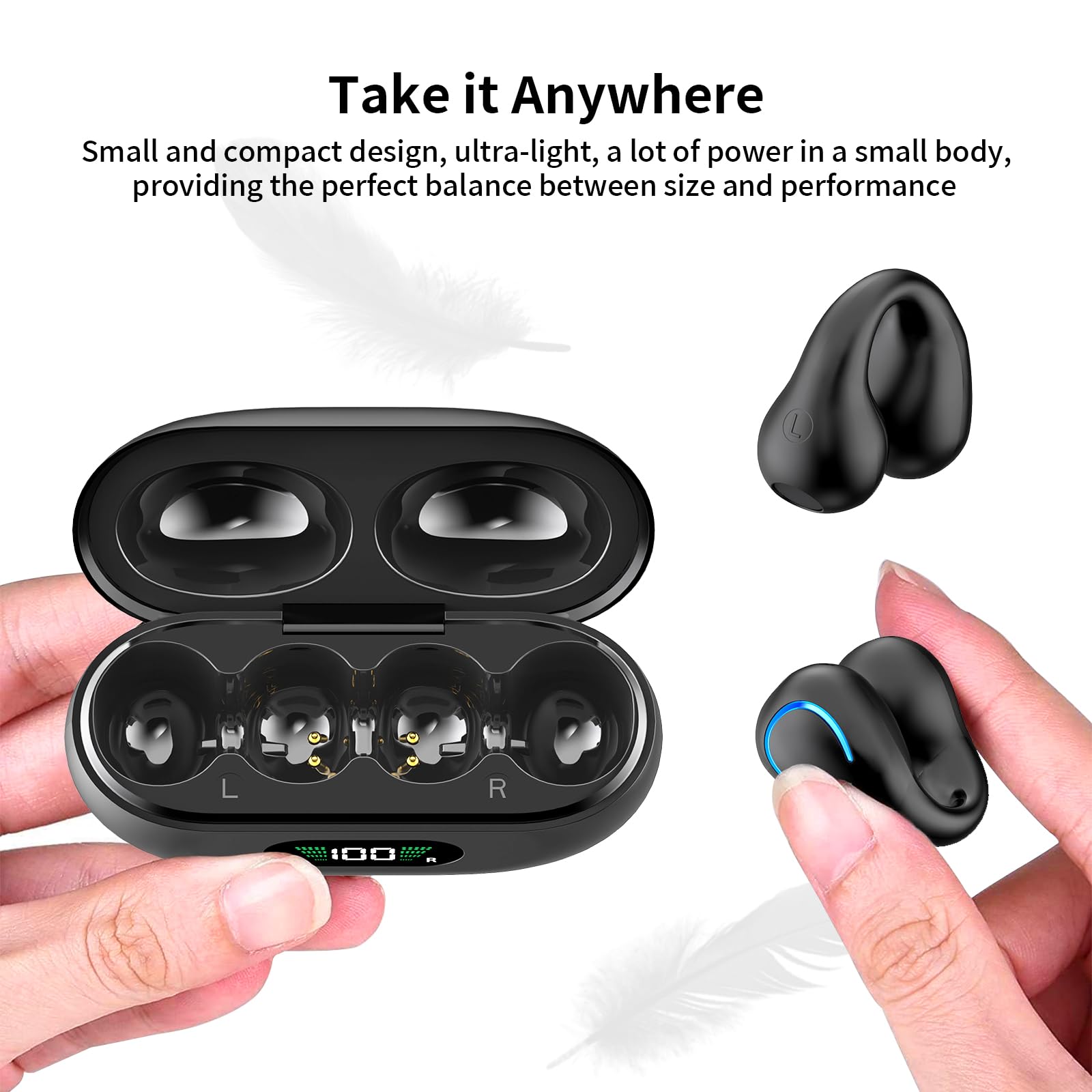 Foto 5 | Auriculares con Clip Abierto Euqq Inalámbricos Bluetooth 5.3 con Micrófono - Venta Internacional