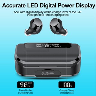 Foto 3 | Auriculares Inalámbricos Bluetooth Wekily Q26 108h Playtime con Funda - Venta Internacional