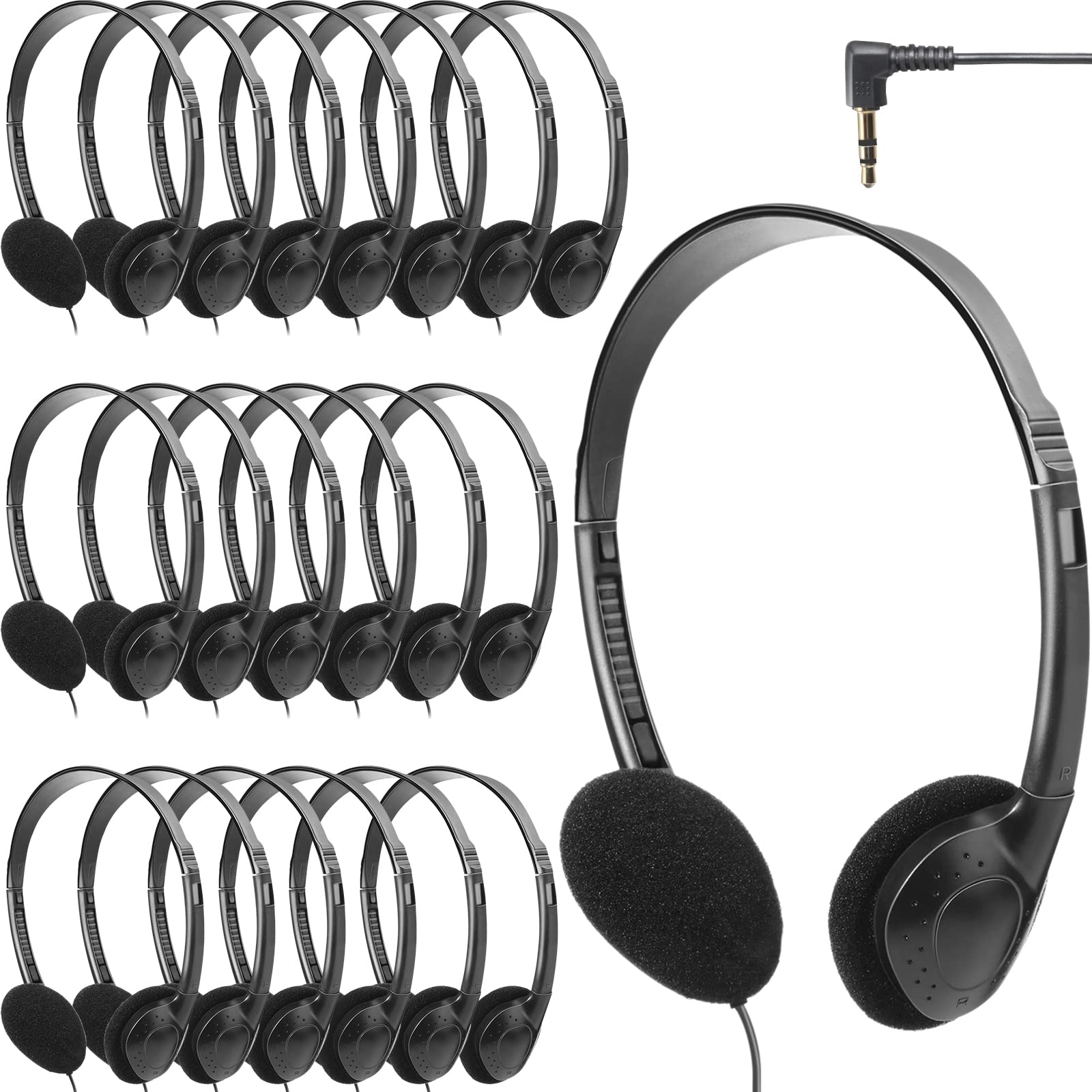 Auriculares para Niños Classroom Flutesan Negro 20 Piezas - Venta Internacional