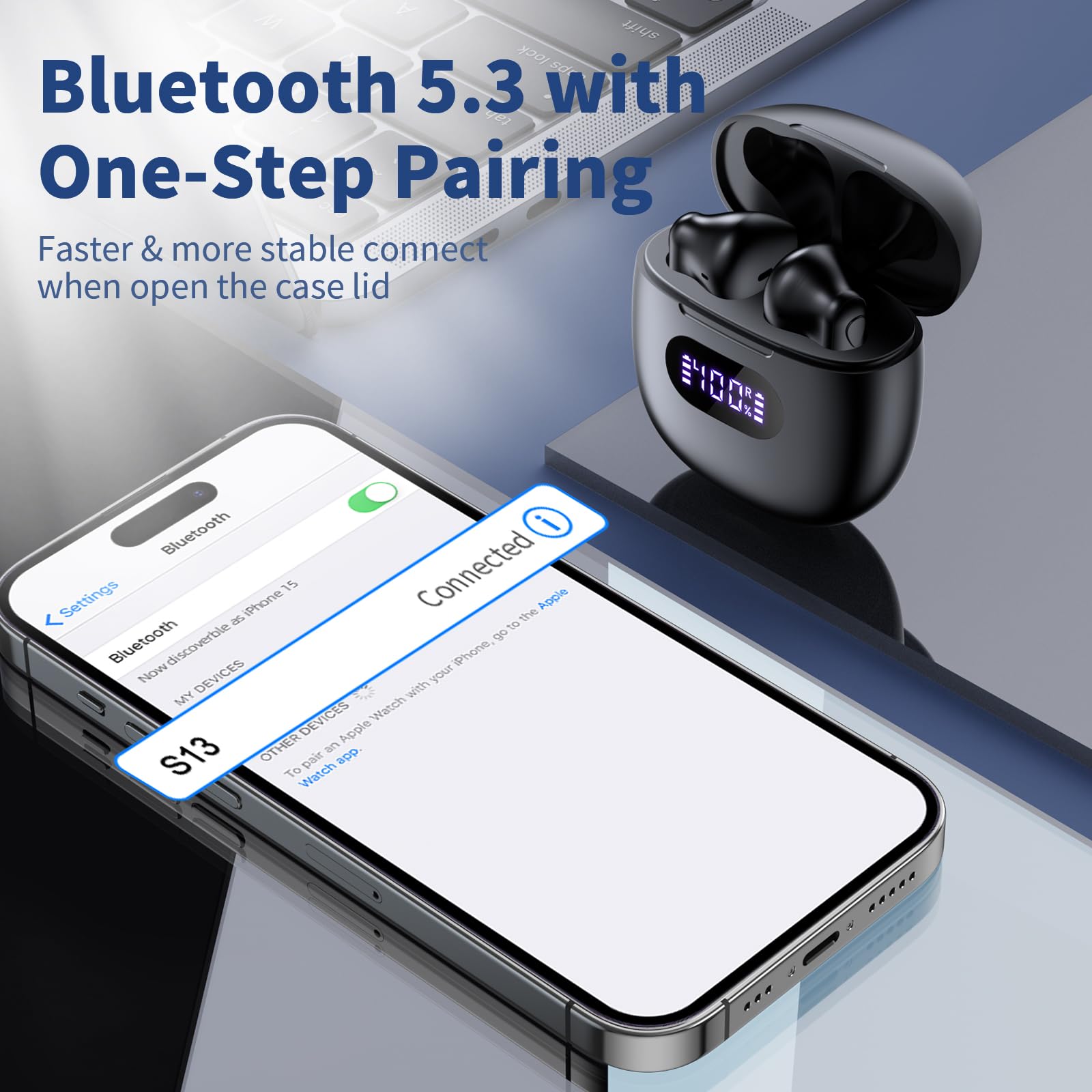 Foto 2 | Auriculares Inalámbricos Jarwaro Bluetooth 5.3 48h Playtime Ipx7 Water - Venta Internacional