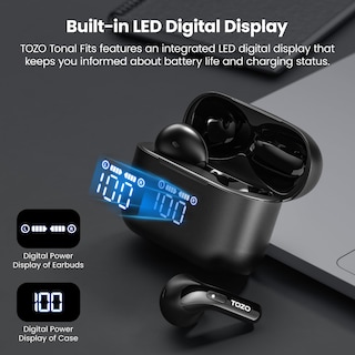 Foto 2 | Auriculares Inalámbricos Tozo Tonal para T21 Bluetooth 5.3 IPX8 Negros - Venta Internacional