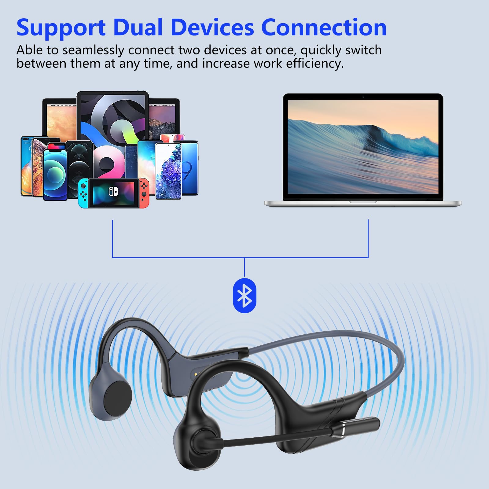 Foto 4 pulgar | Auriculares de Conducción Ósea Earteana con Micrófono Bluetooth 5.3 - Venta Internacional