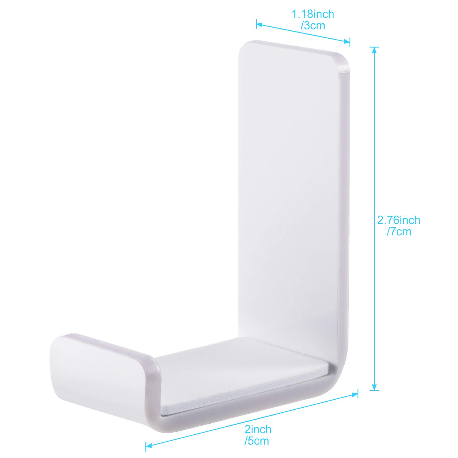 Foto 3 pulgar | Soporte de Pared para Auriculares Weewooday Blancos 4 Piezas - Venta Internacional
