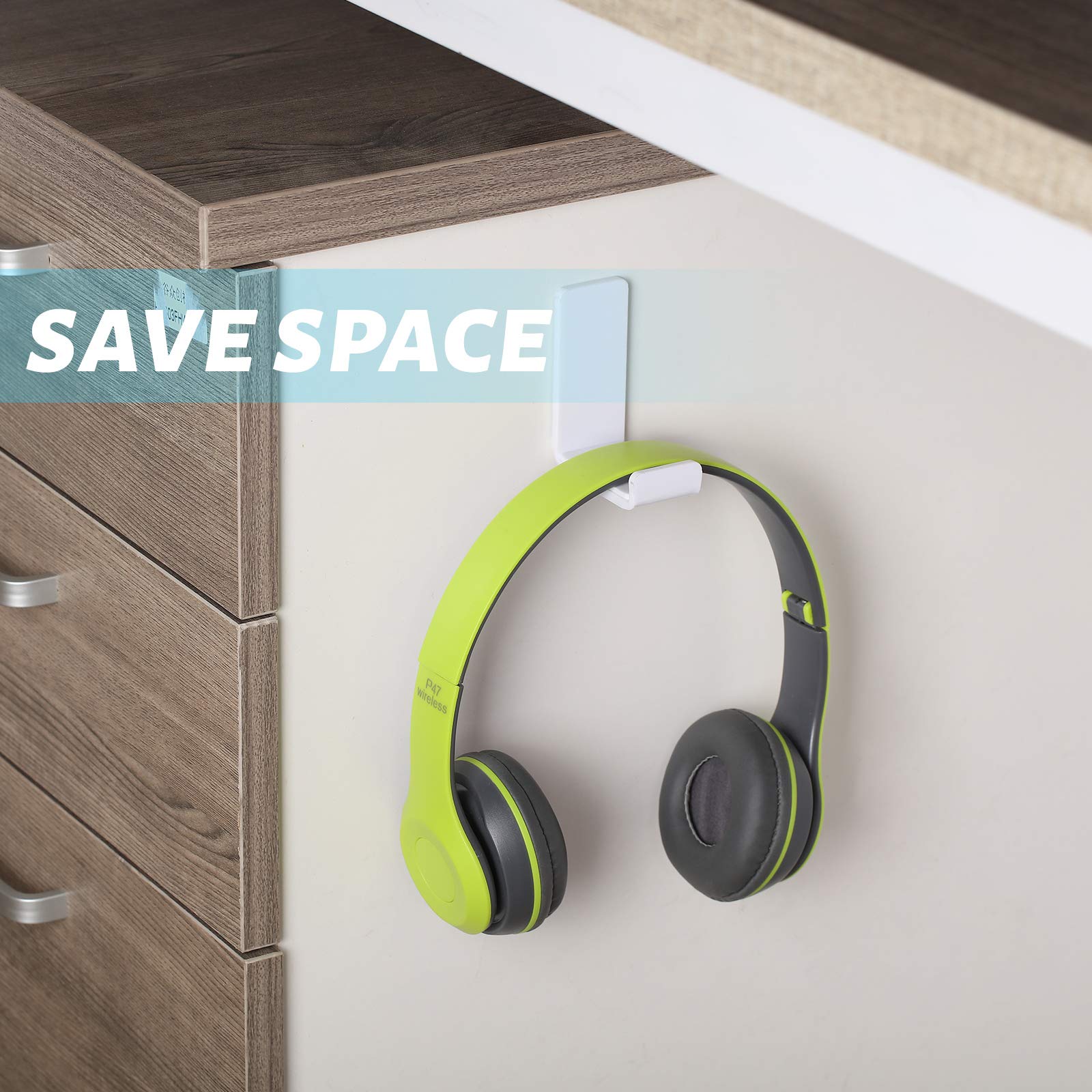 Foto 5 | Soporte de Pared para Auriculares Weewooday Blancos 4 Piezas - Venta Internacional