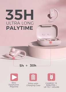 Foto 2 | Audífonos True Wireless Rosas con Bluetooth-Venta Internacional