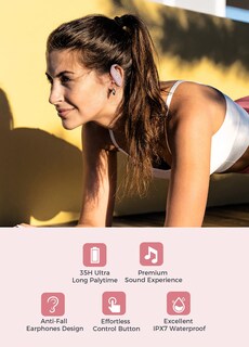 Foto 5 | Audífonos True Wireless Rosas con Bluetooth-Venta Internacional