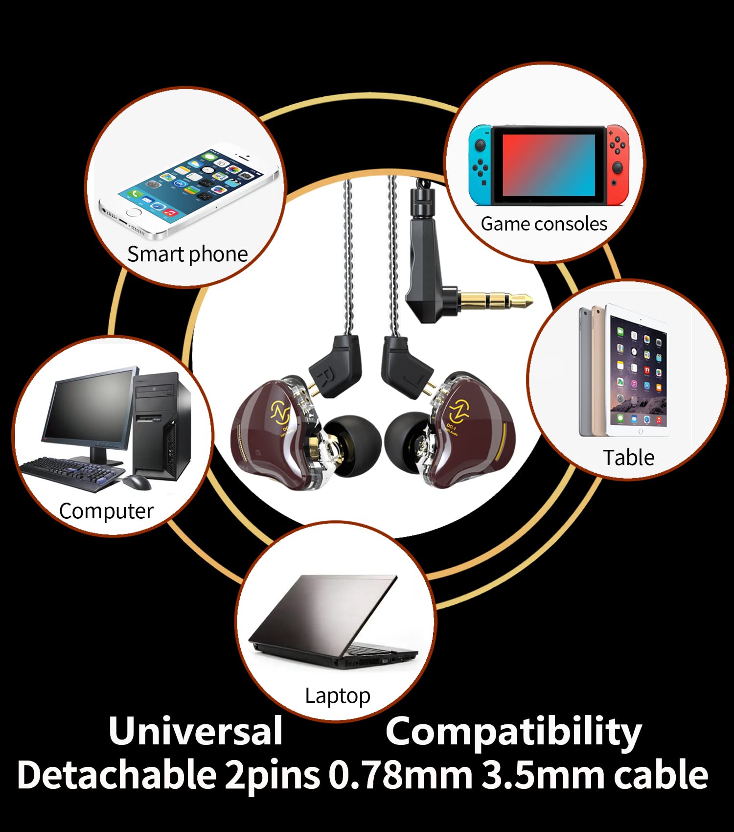Foto 7 pulgar | Auriculares con Monitor Intraural Ccz Coffee Bean 1dd Iem Hifi - Venta Internacional