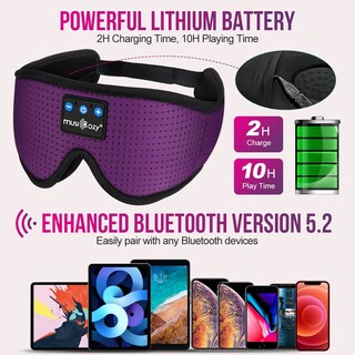 Foto 4 | Auriculares Musicozy para dormir Bluetooth con Diadema y Máscara para los Ojos - Venta Internacional