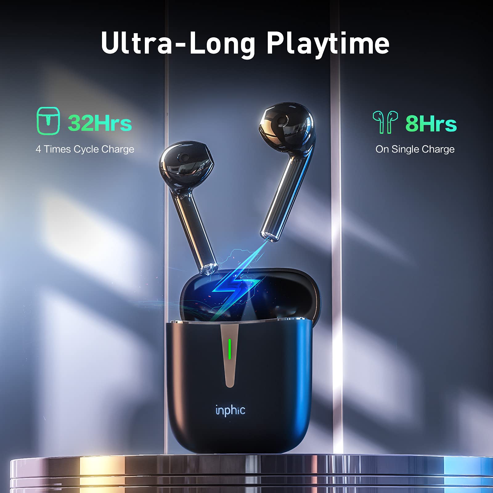 Foto 2 | Auriculares Inalámbricos Inphic I16 Bluetooth 5.1 con Micrófono Ipx7 - Venta Internacional