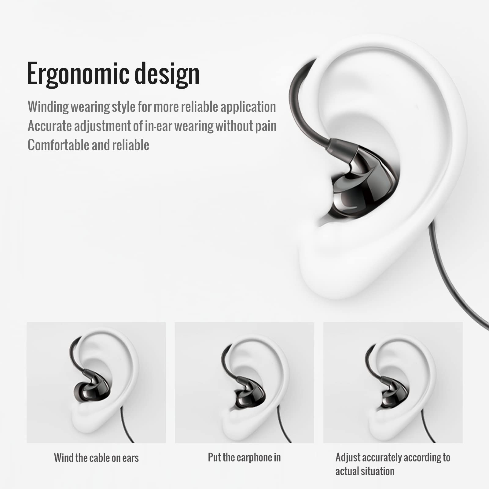 Foto 5 pulgar | Auriculares Takstar TS-2260 con Cable y Graves Profundos Negro - Venta Internacional