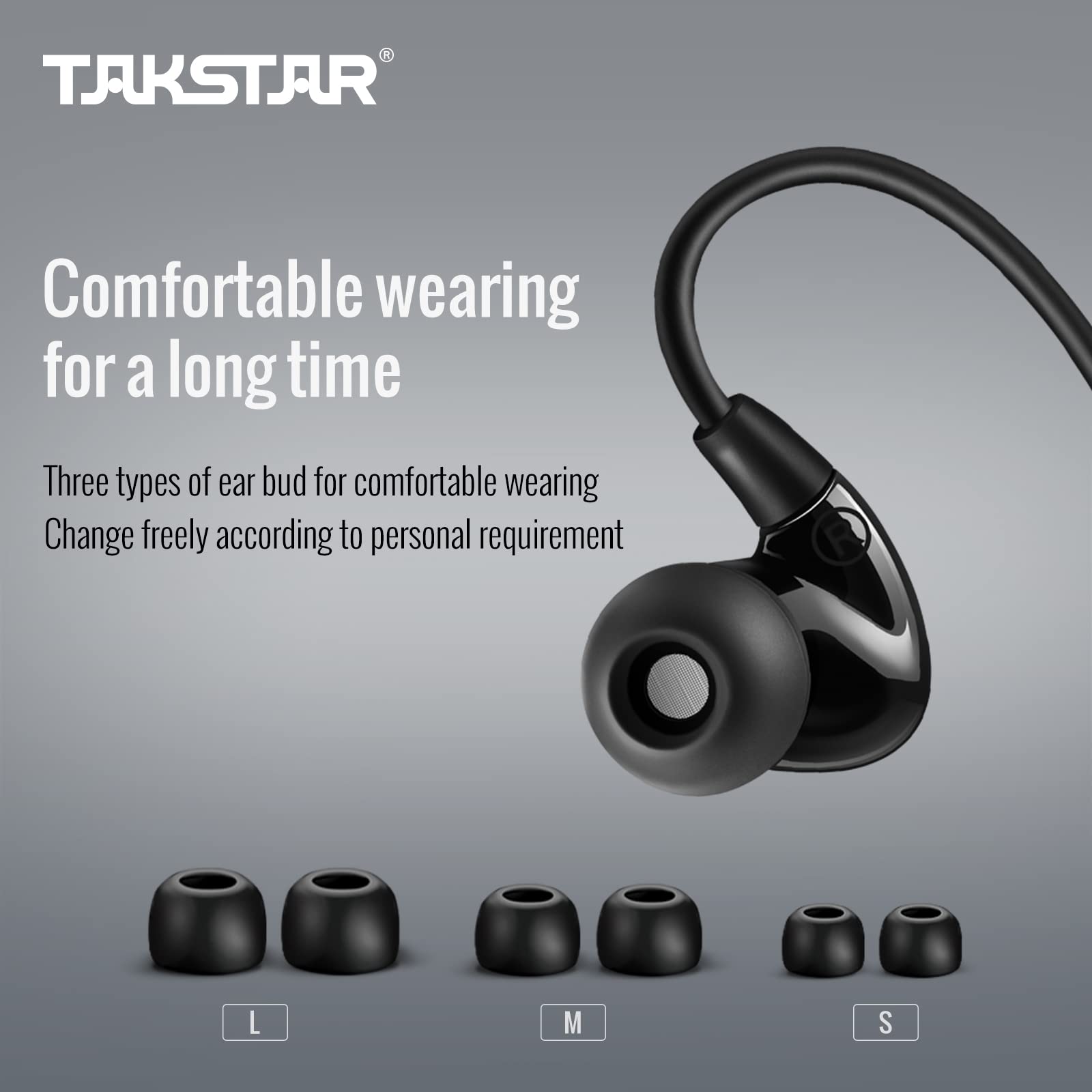 Foto 6 pulgar | Auriculares Takstar TS-2260 con Cable y Graves Profundos Negro - Venta Internacional