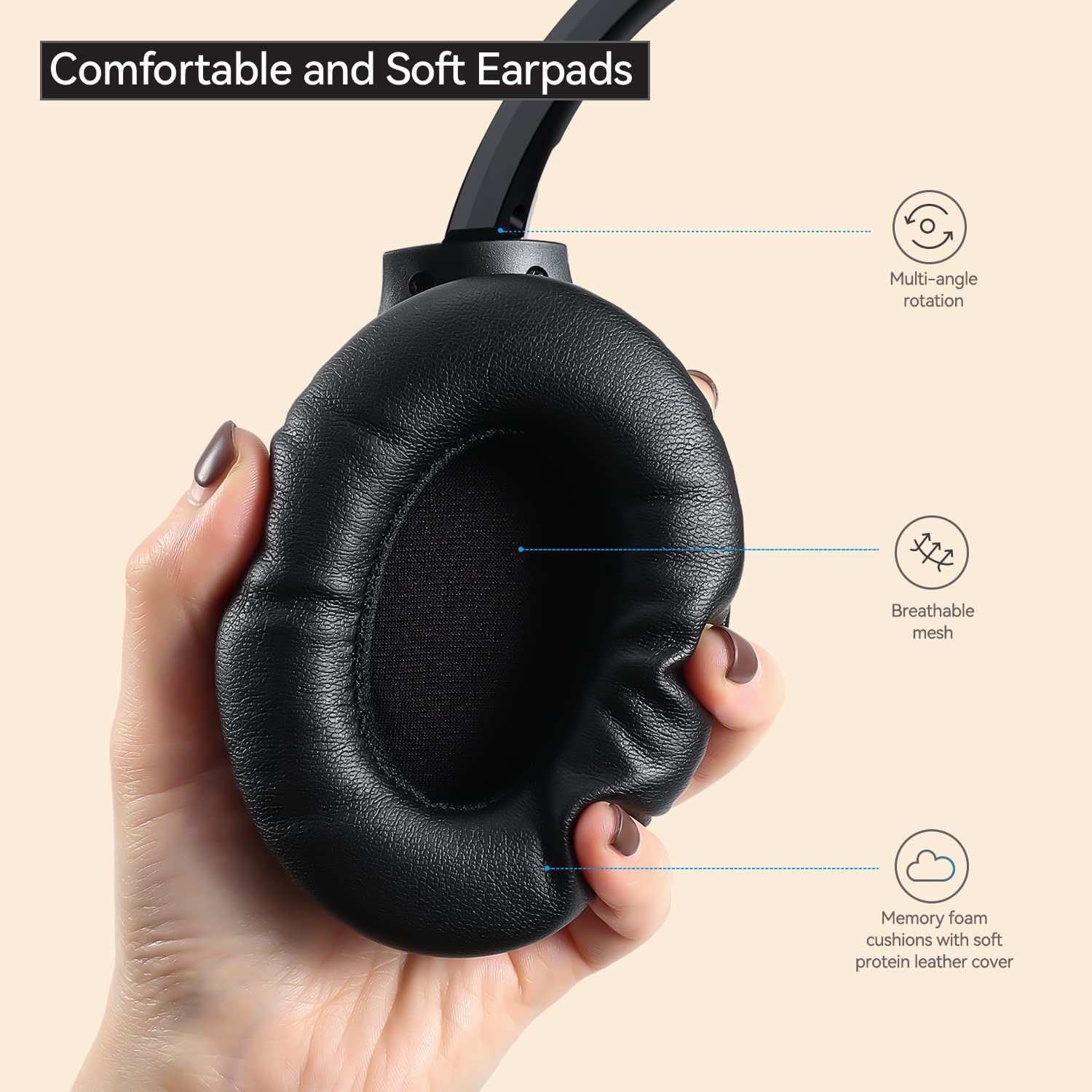 Foto 5 pulgar | Auriculares Ausdom con Cancelación de Ruido Bluetooth Wireless Anc - Venta Internacional