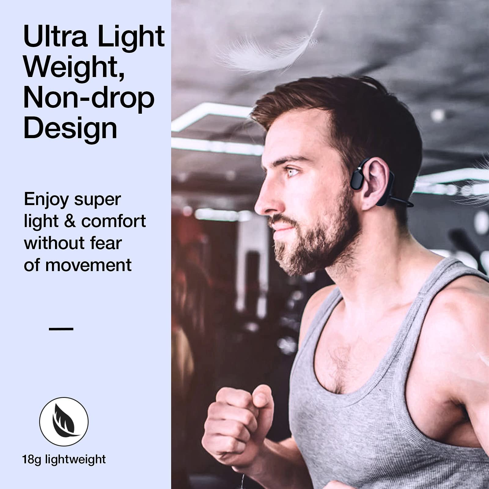 Foto 4 pulgar | Auriculares Inalámbricos Moing Negros Air Conduction - Venta Internacional