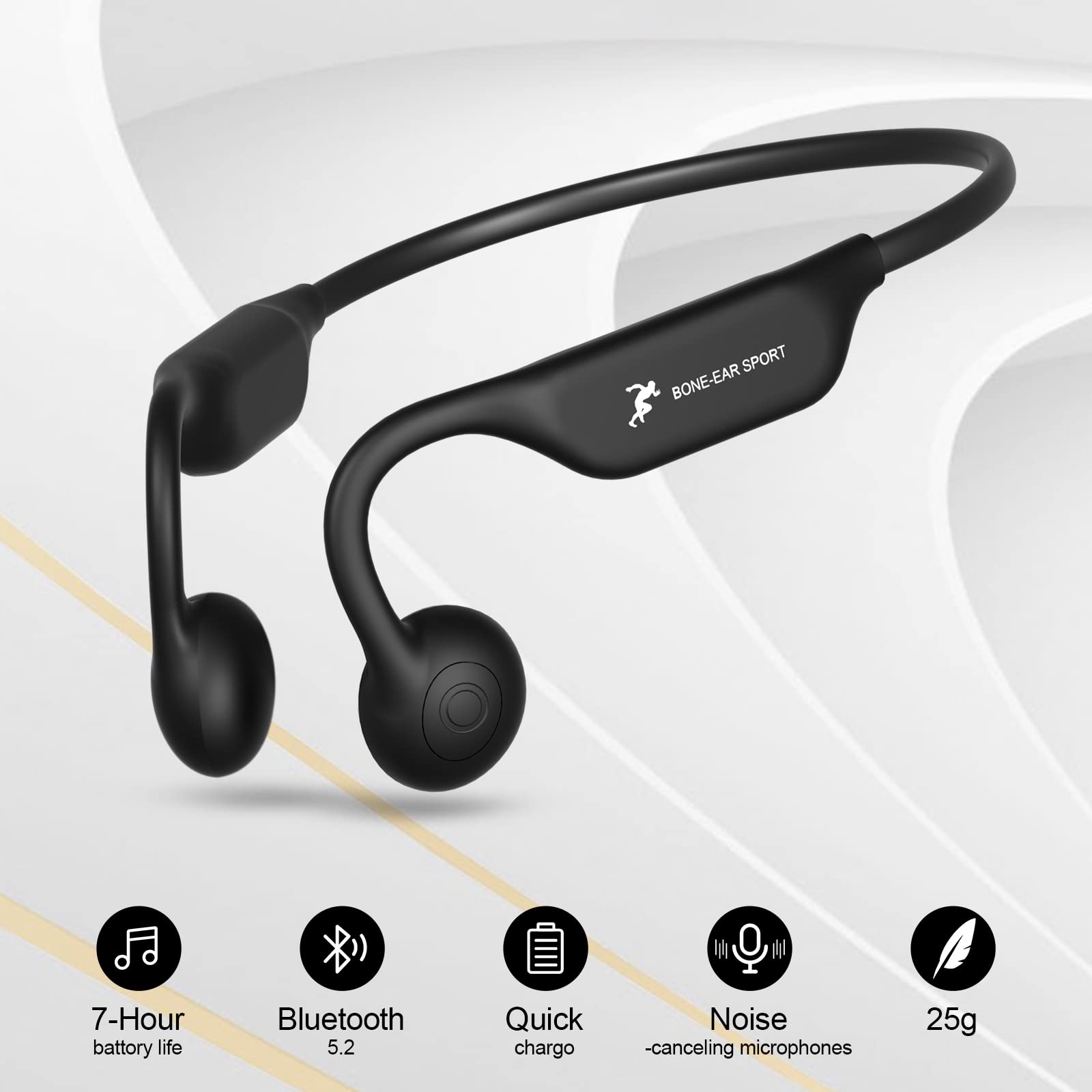 Foto 7 pulgar | Auriculares Deportivos Inalámbricos Zruhig Open Ear Bluetooth 5.2 - Venta Internacional