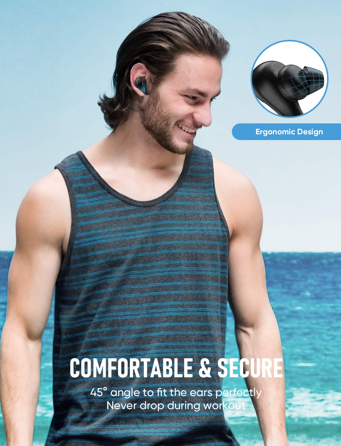 Foto 6 | Audífonos Inalámbricos Veenax T8 Bluetooth 5.0 con Micrófono 30 H de Tiempo de Reproducción - Venta Internacional