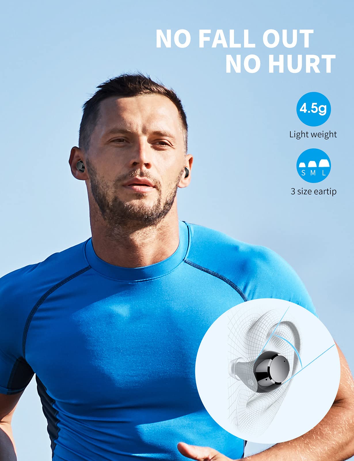 Foto 4 | Auriculares Inalámbricos Lekaby Bluetooth 5.1 100h Playtime Ipx7 - Venta Internacional