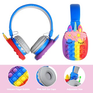 Foto 4 | Auriculares Bluetooth Wesadn Ah-806 Azules para Niños - Venta Internacional