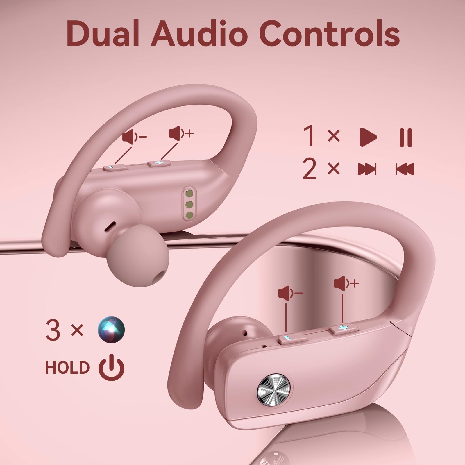 Foto 5 pulgar | Auriculares Inalámbricos Bmani T16 Bluetooth con Led Rosa - Venta Internacional